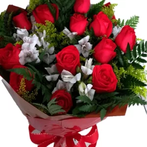 Buquê com 12 Rosas Vermelhasr - Ref. FDM109-0