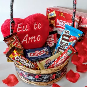 Promoção Dia dos Namorados! Cesta de Chocolates Romântica - Ref. CCN01-0